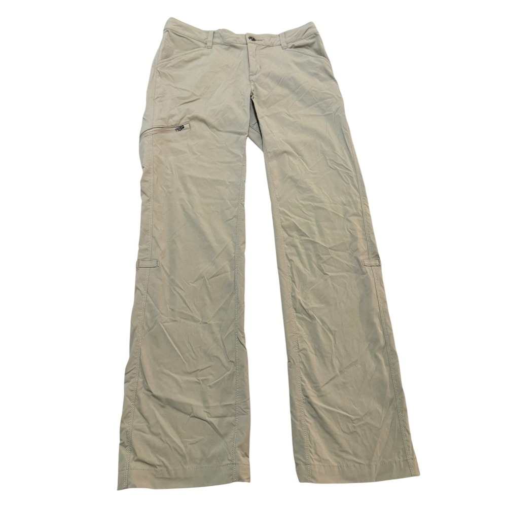 Patagonia Womens Quandary Hiking Pants Tan Khaki Stretch Straight Leg 55410 Sz 2